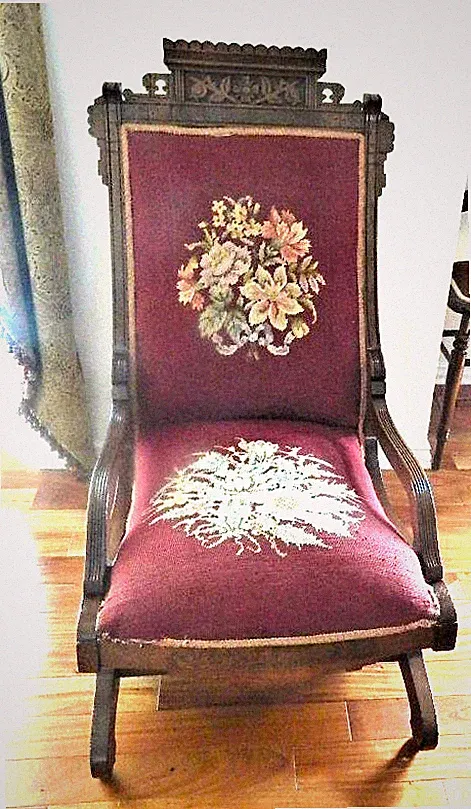 1890s Victorian Antique Rocking Chair, Armchair, glider, beautiful