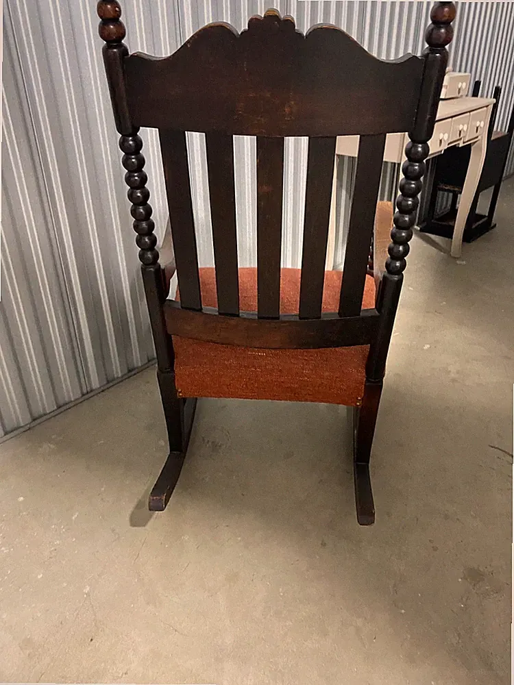 antique rocking chair mahogany Victorian style