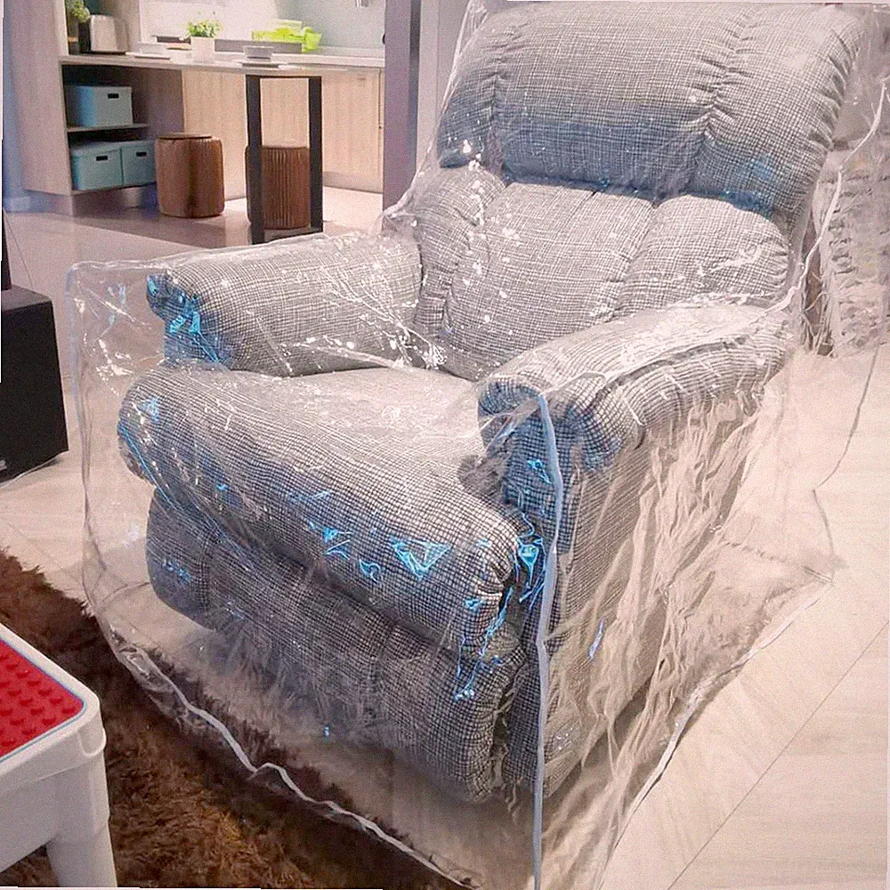 Heavy Duty Plastic Recliner Cover Pets | Cat Dog Scratching Protector Clear V...
